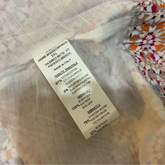 Le Sarte Pettegole top spaghetti straps multicolored NWT size 42 - Picture 6 of 6